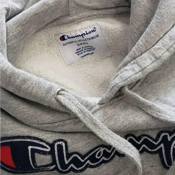 Champion Gray Hoodie with Logo S - Picture 4 of 4